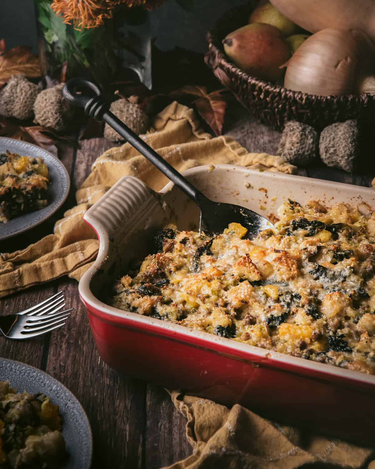 Italian Sausage Kale and Butternut Squash Stuffing