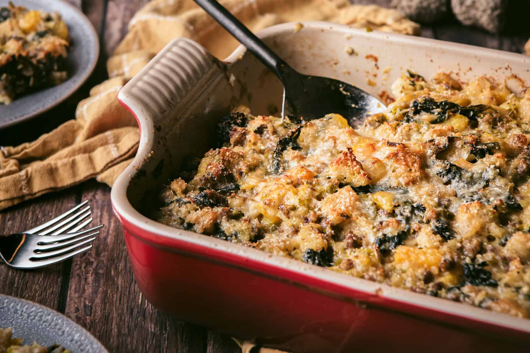 Italian Sausage Kale and Butternut Squash Stuffing