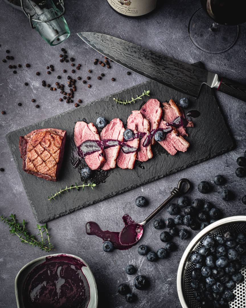 Blueberry Thyme Red Wine Reduction
