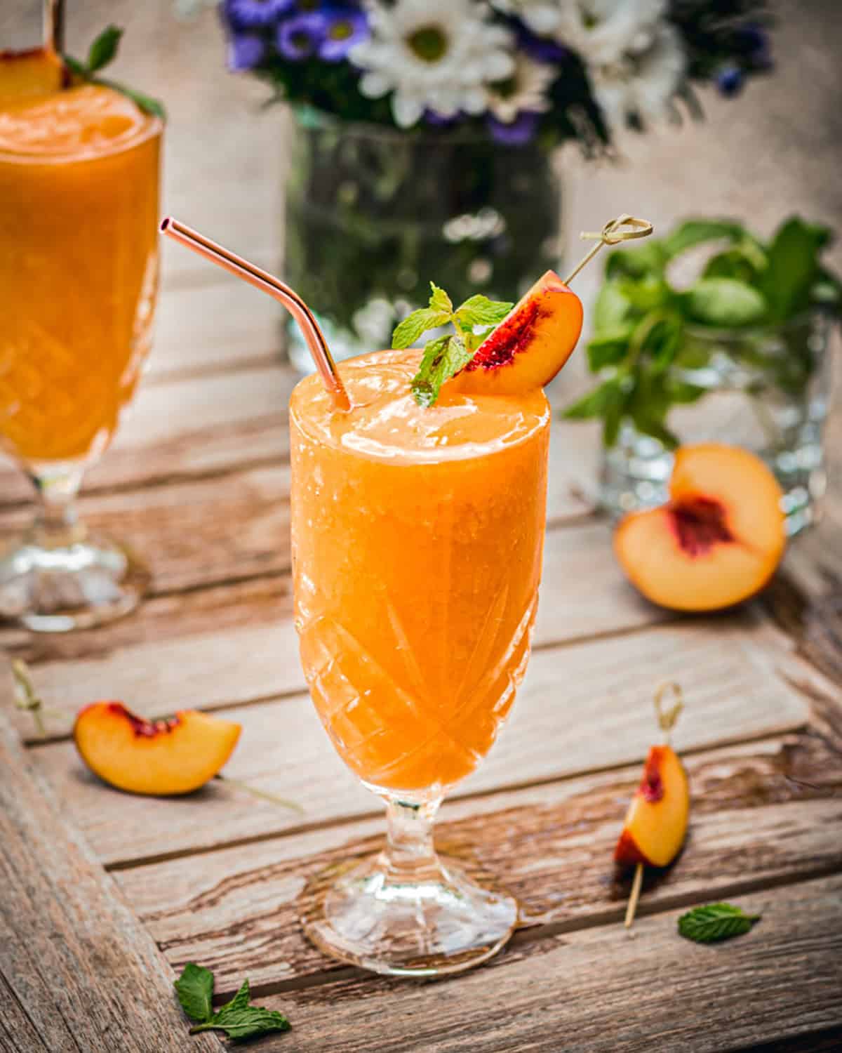 Peach Elderflower Frosé