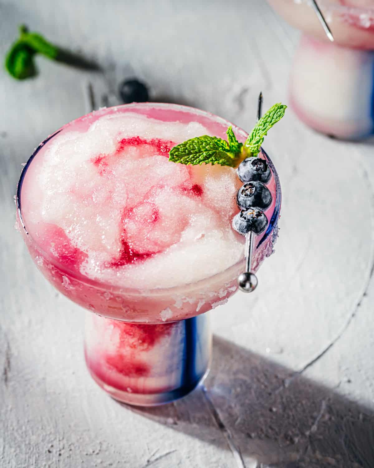 Blueberry Ginger Mint Frozen Margaritas