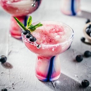 Blueberry Ginger Mint Frozen Margaritas