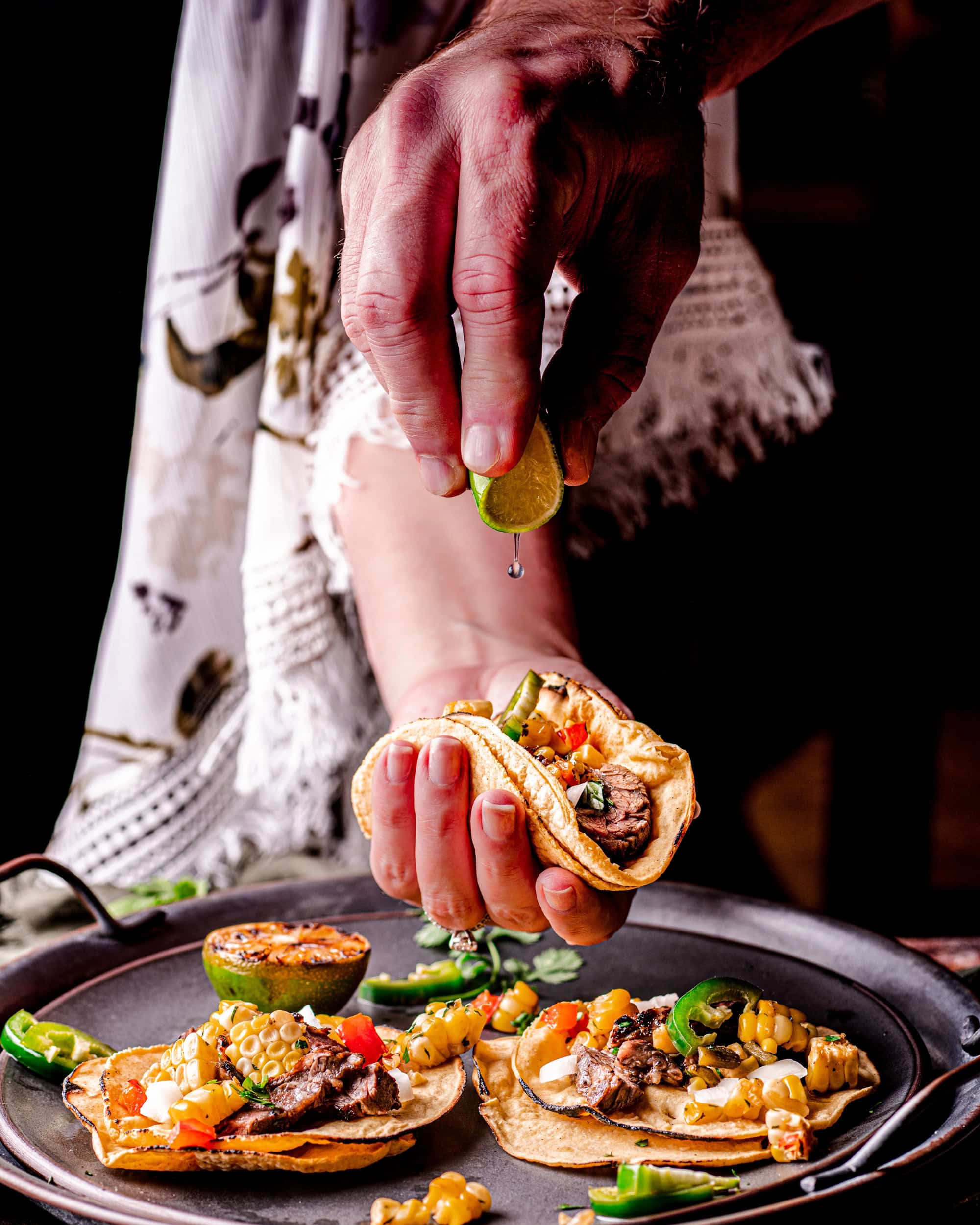 Marinated Skirt Steak Street Tacos