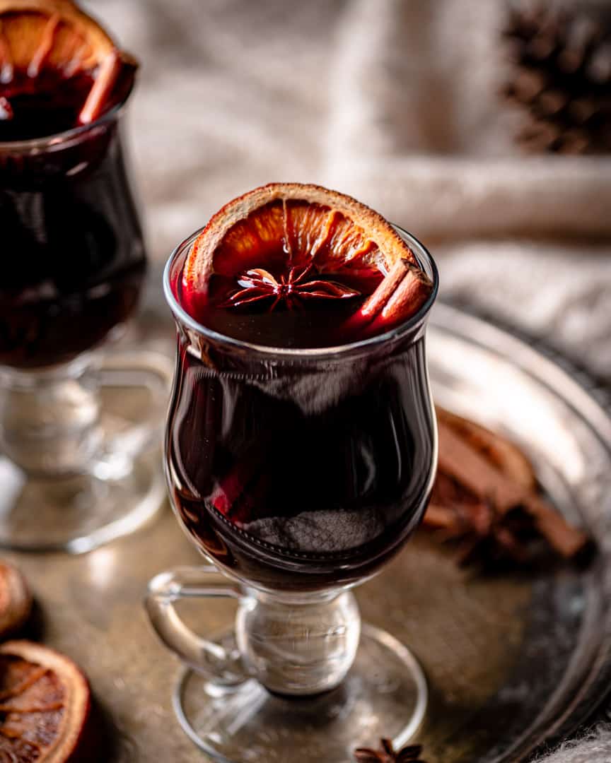 Mulled Wine with Amaretto and Brandy
