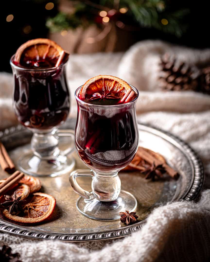 Mulled Wine with Amaretto and Brandy