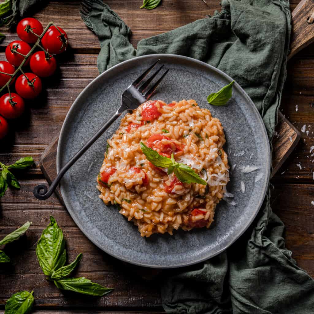 Creamy Tomato Basil Risotto (Easy Italian Recipe) - Cooking With Wine Blog