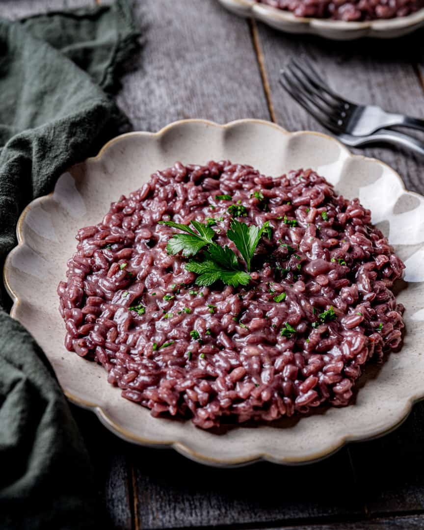 Red Wine Parmesan Risotto