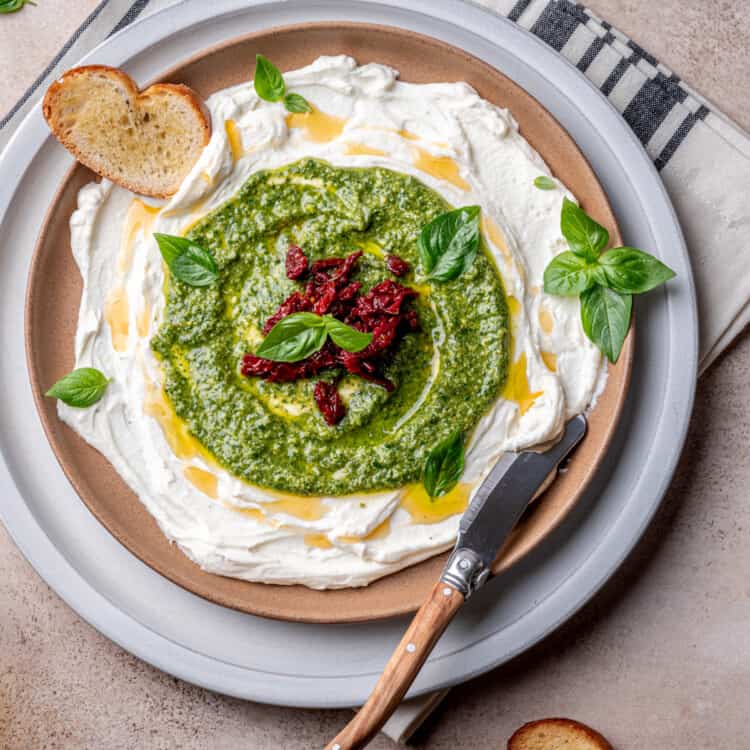 Whipped Ricotta with Pesto and Sun Dried Tomatoes Cooking With Wine Blog