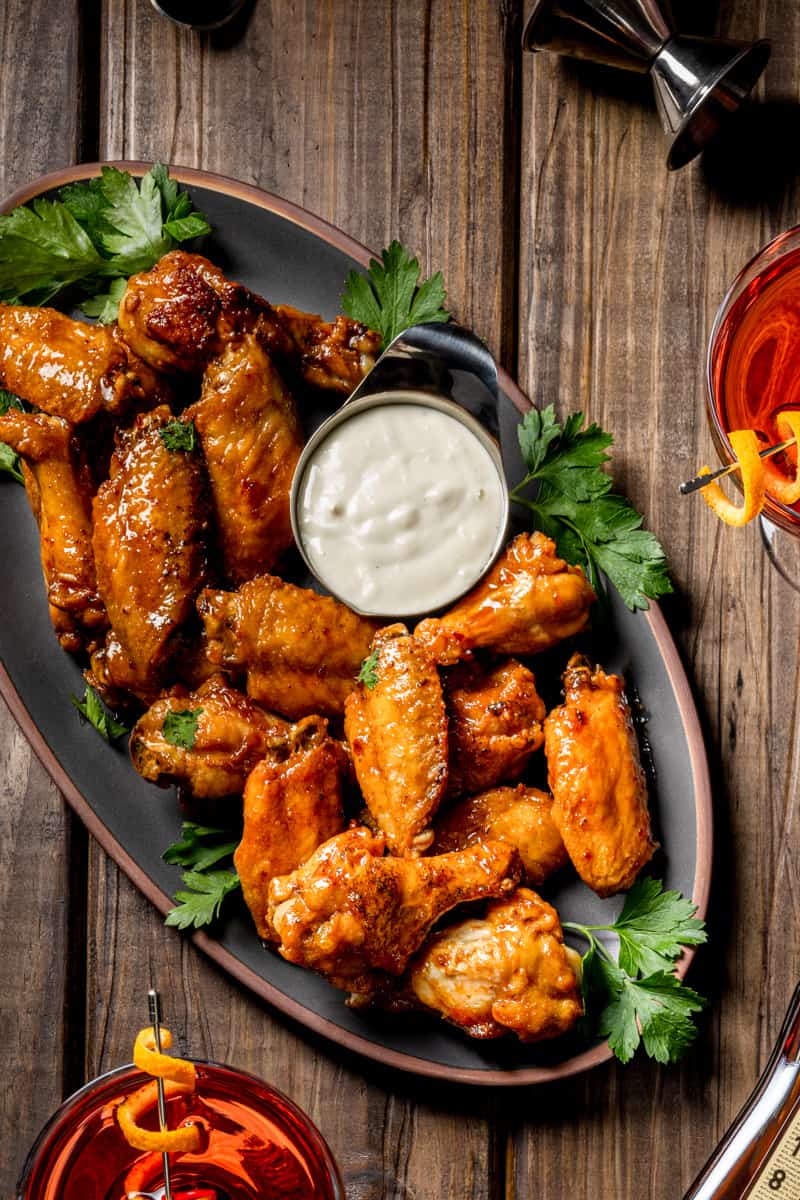 Sweet and Spicy Honey Garlic Chicken Wings - Cooking With Wine Blog