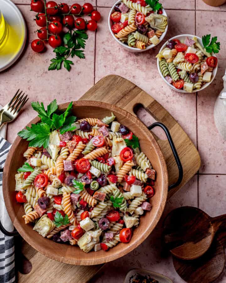 Zesty Italian Pasta Salad with Homemade Dressing - Cooking With Wine Blog