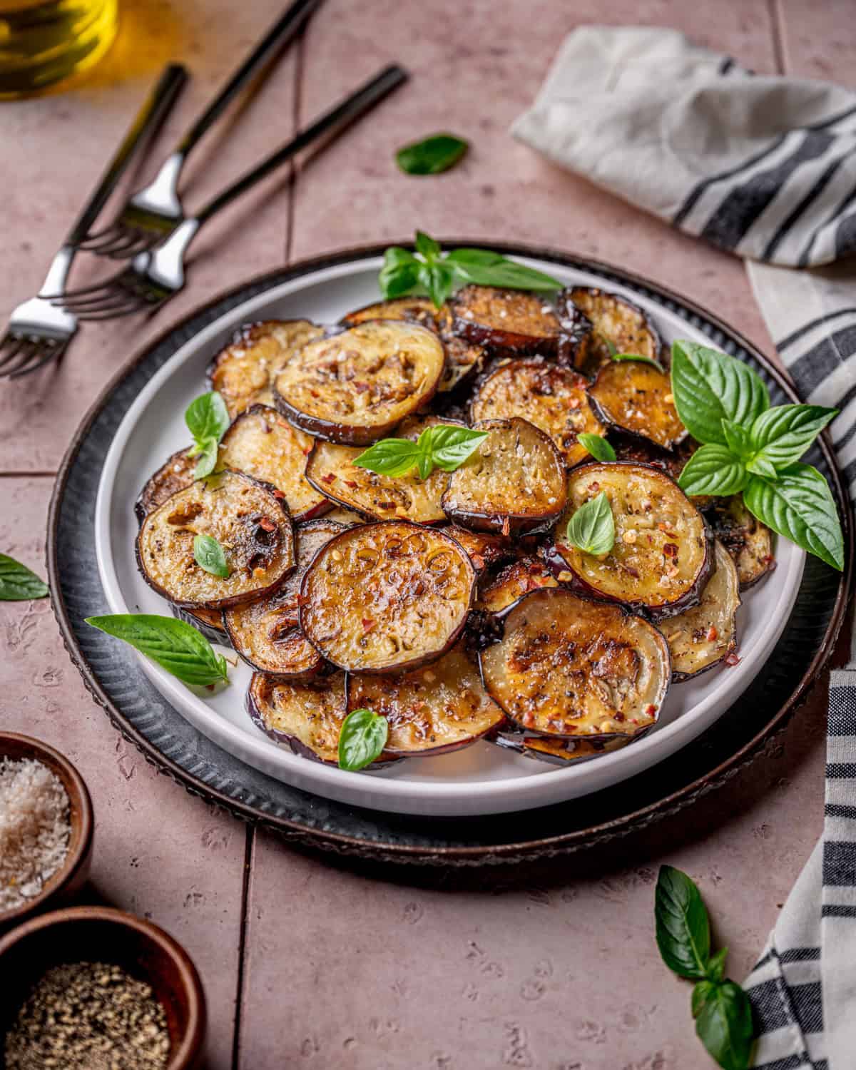 Garlic Herb Sautéed Italian Eggplant