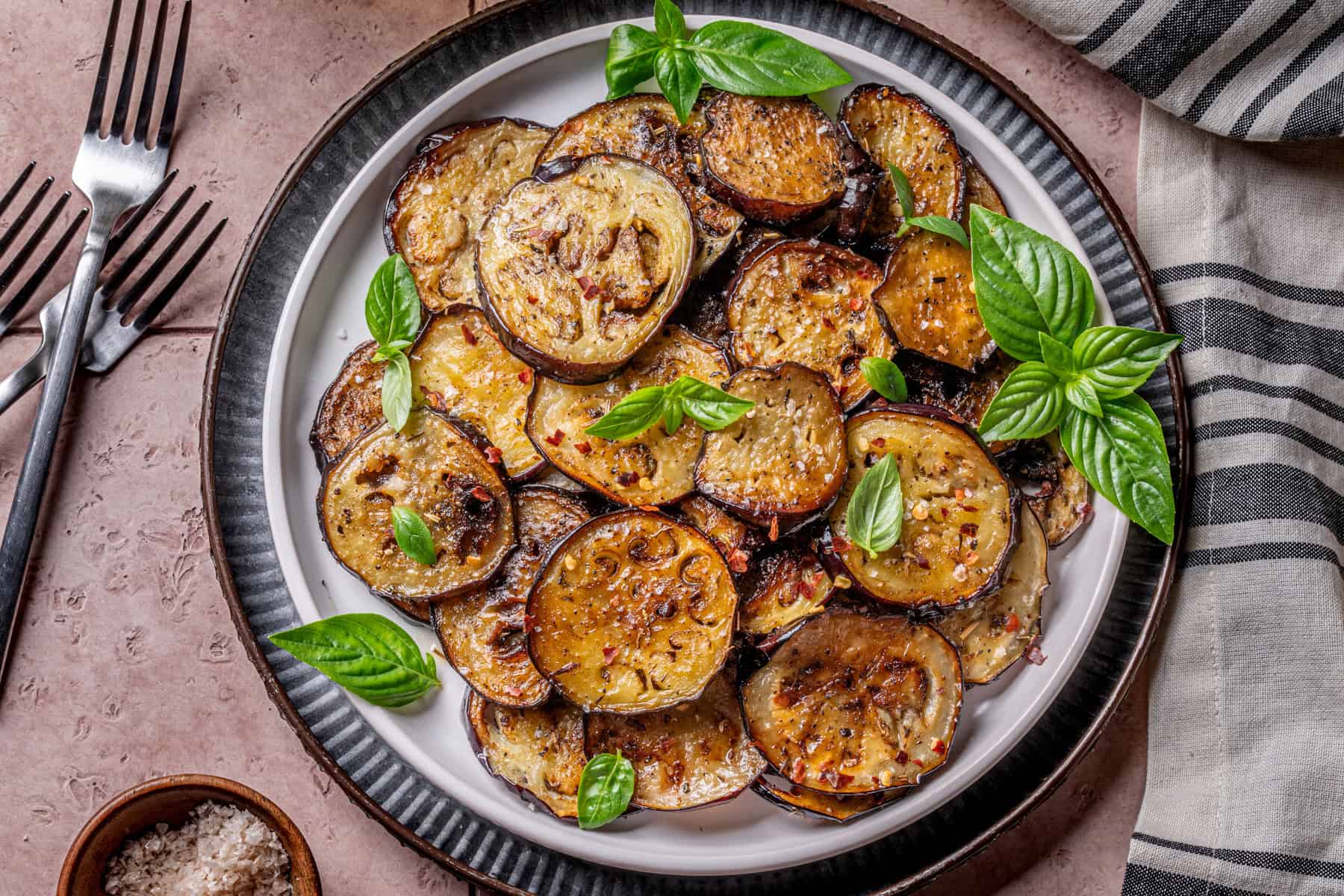Garlic Herb Sautéed Italian Eggplant