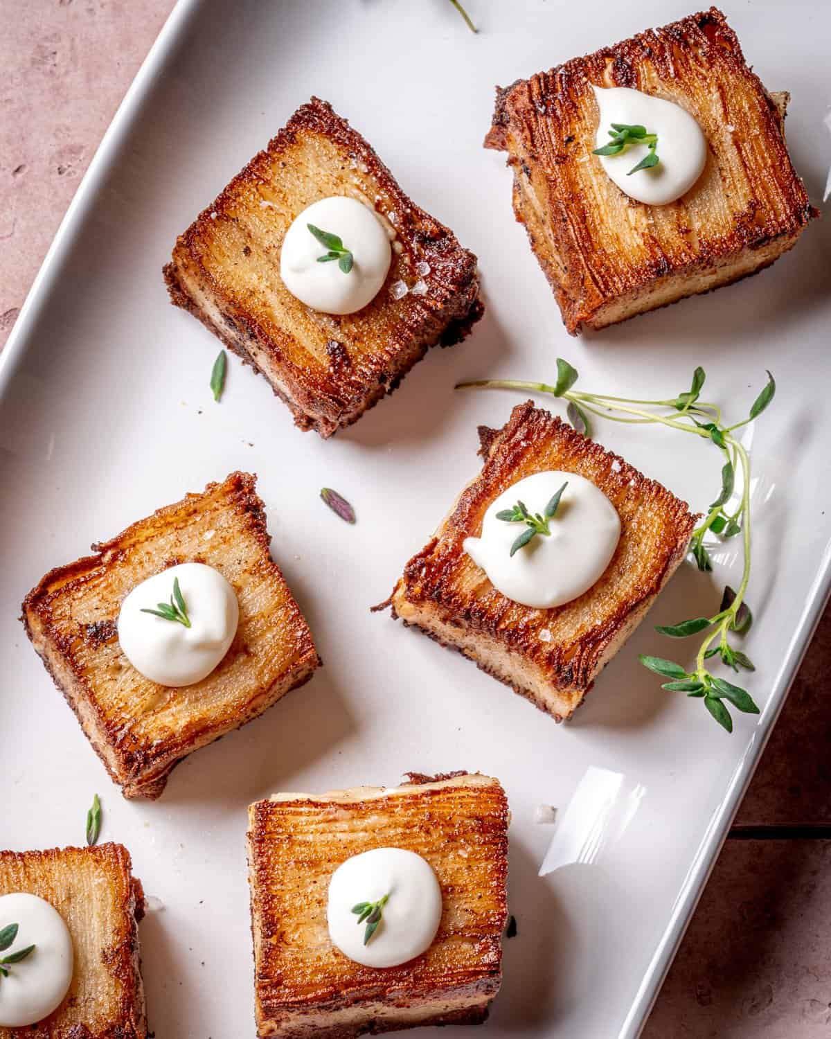 Garlic Parmesan Potato Pavé