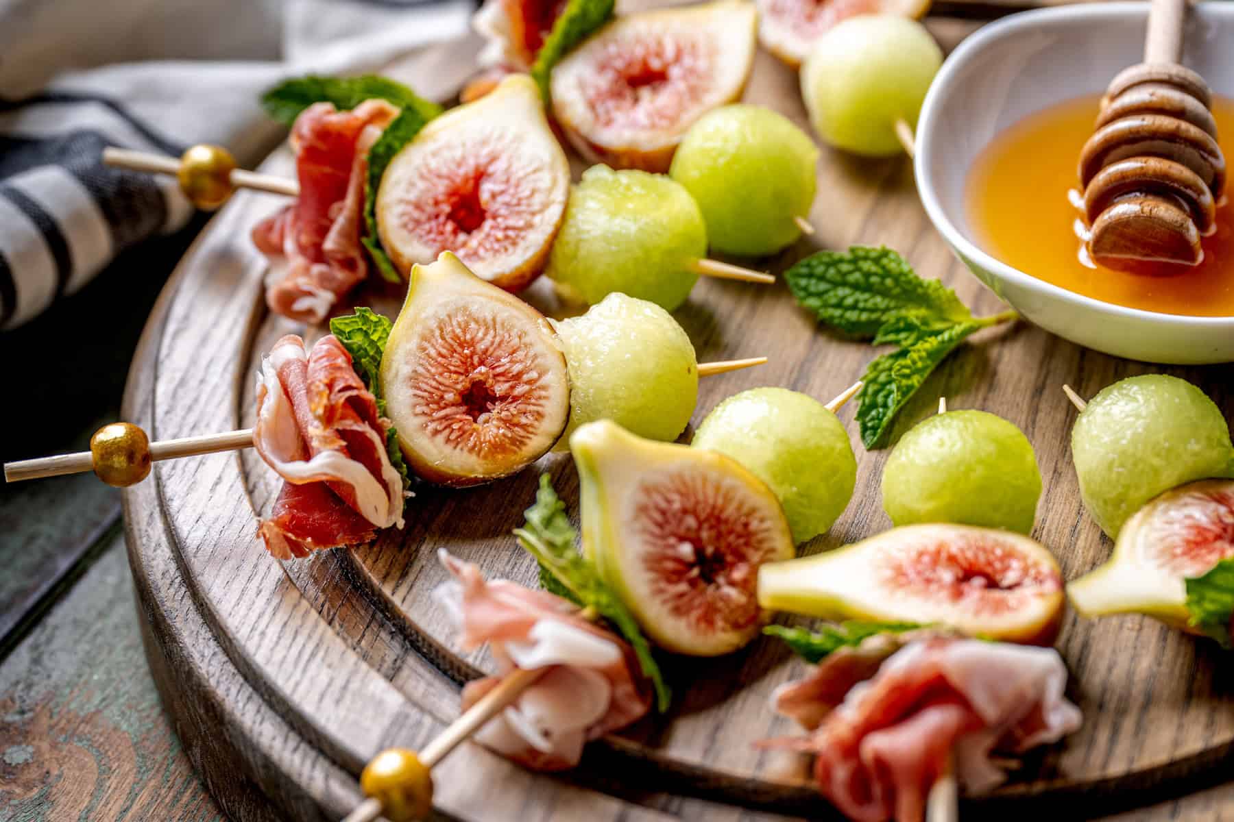 Fig Prosciutto and Honeydew Bites