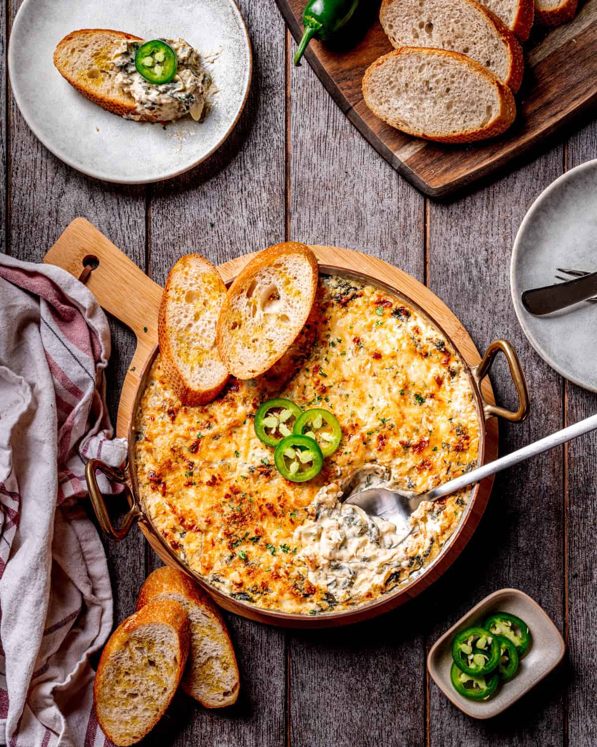 Jalapeño Spinach Artichoke dip