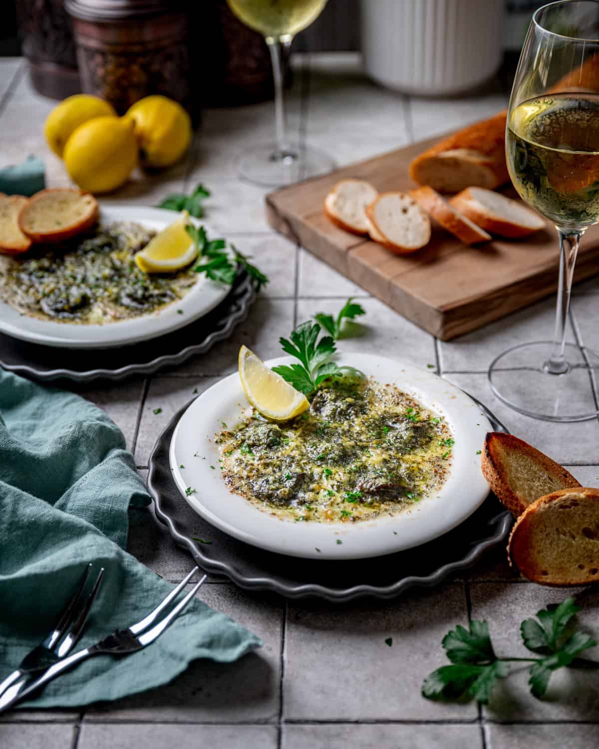Classic French Escargot with Parsley Garlic Butter