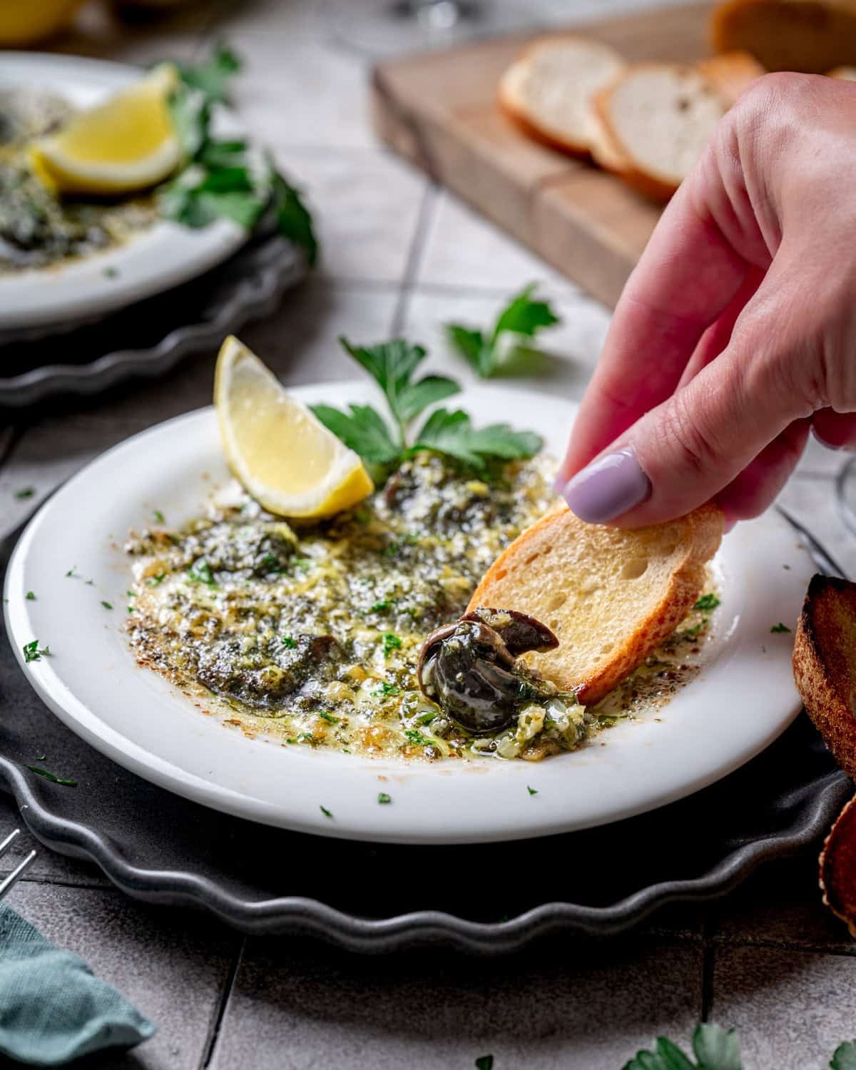 Classic French Escargot with Parsley Garlic Butter