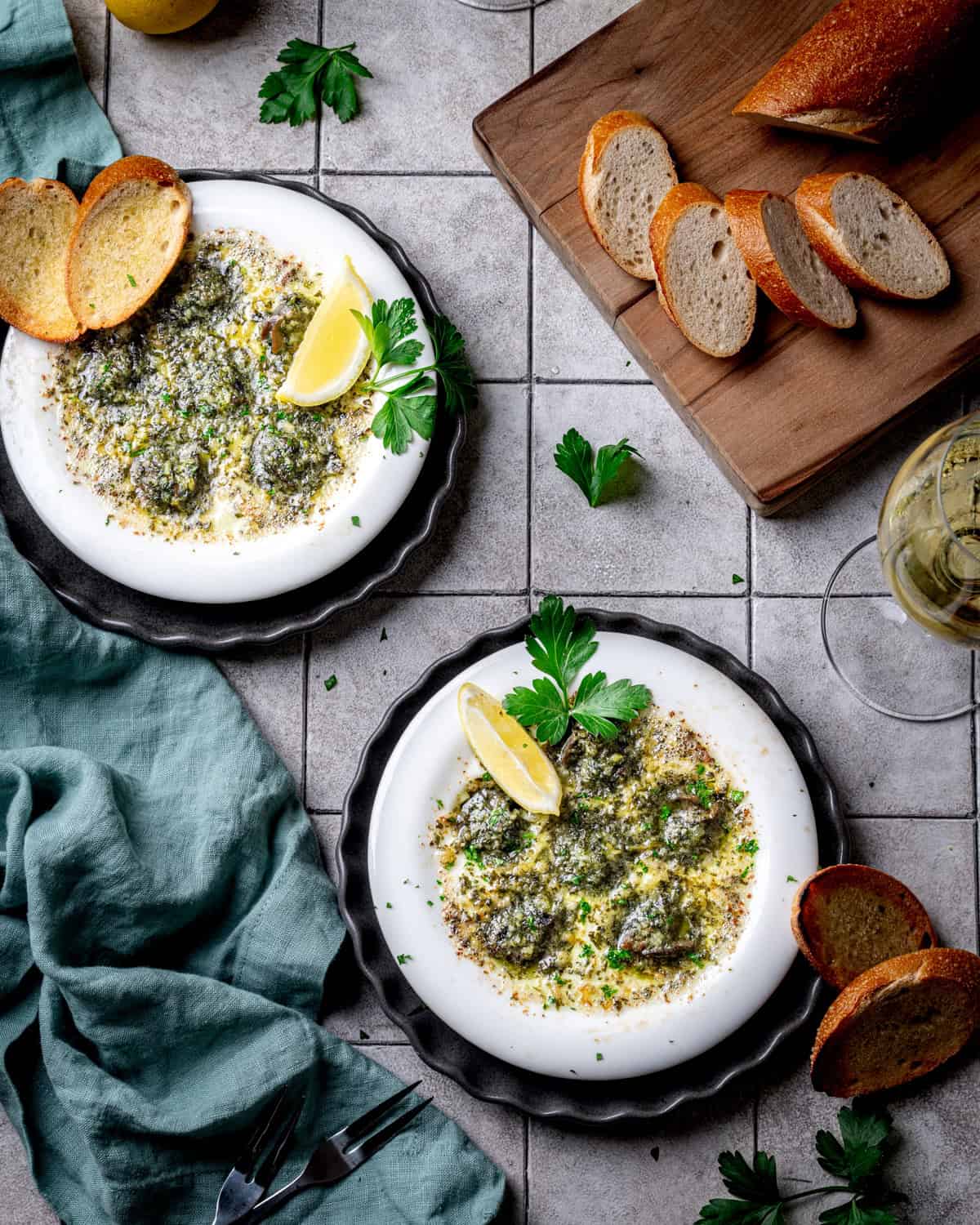 Classic French Escargot with Parsley Garlic Butter