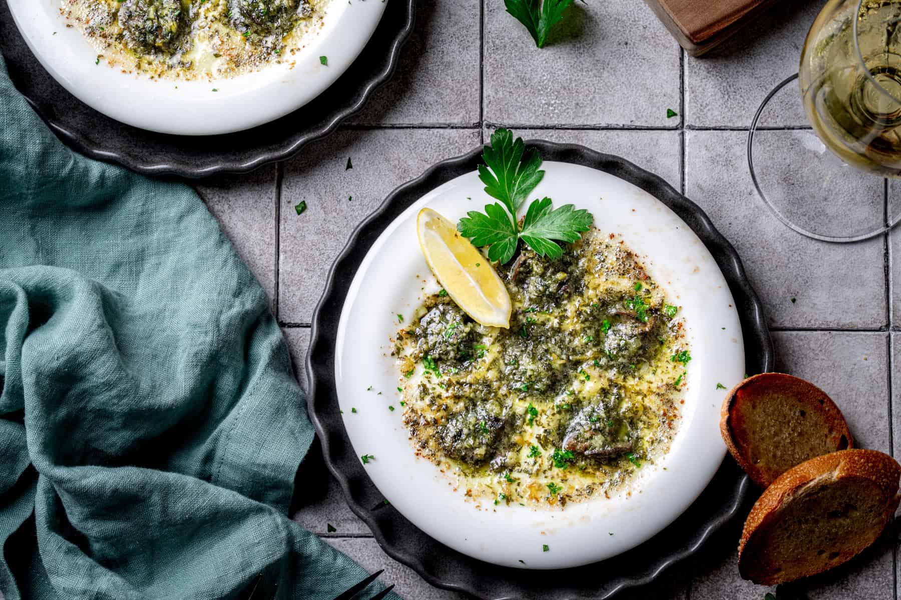 Classic French Escargot with Parsley Garlic Butter