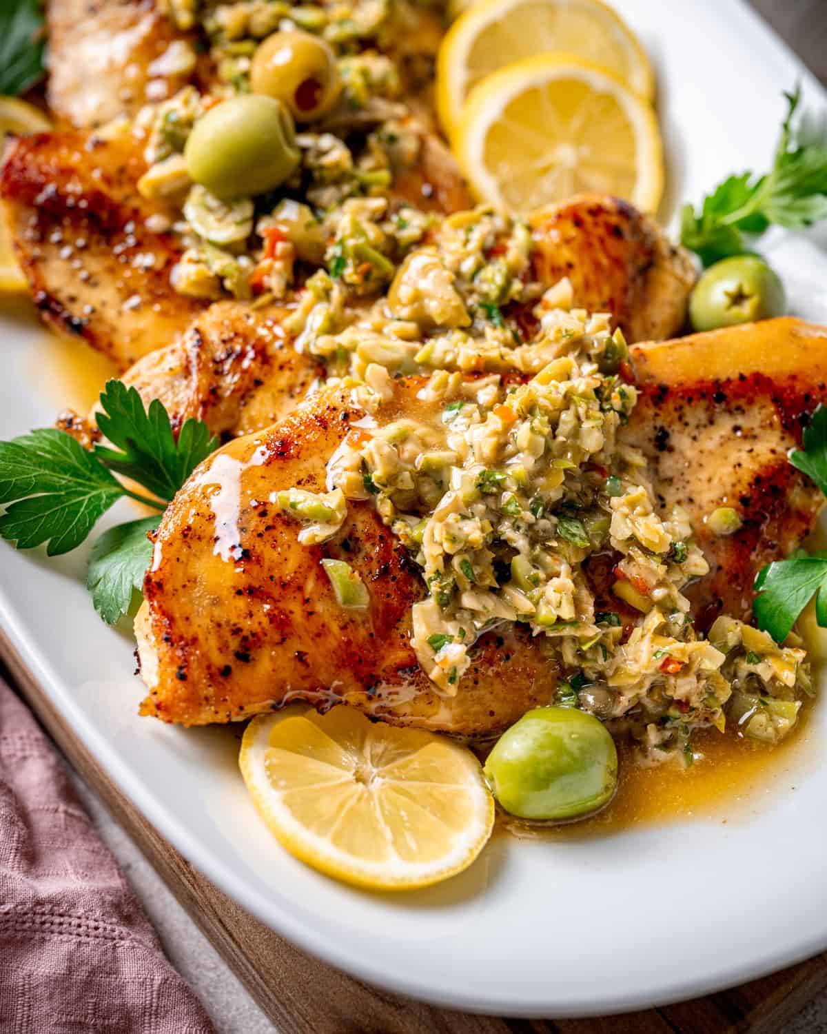 Martini Chicken with Homemade Olive Tapenade