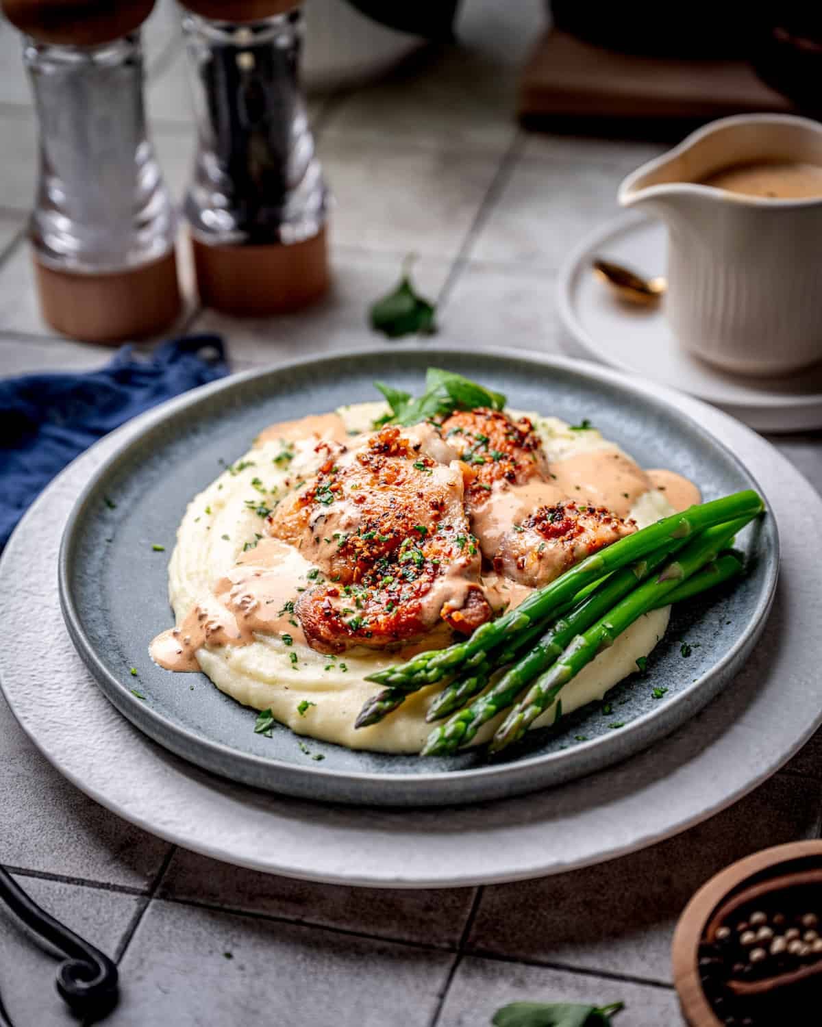Weeknight Chicken au Poivre in Brandy Peppercorn Cream Sauce