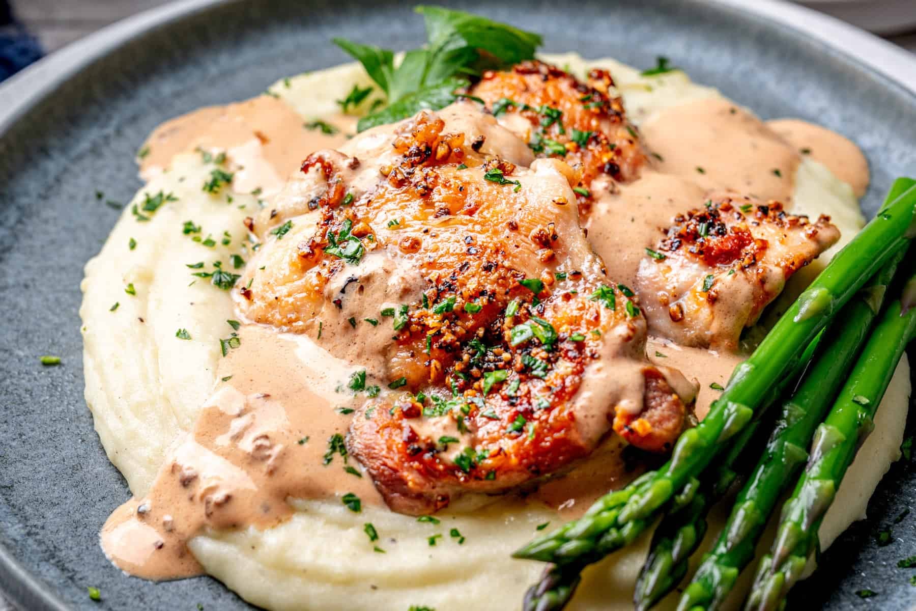 Weeknight Chicken au Poivre in Brandy Peppercorn Cream Sauce