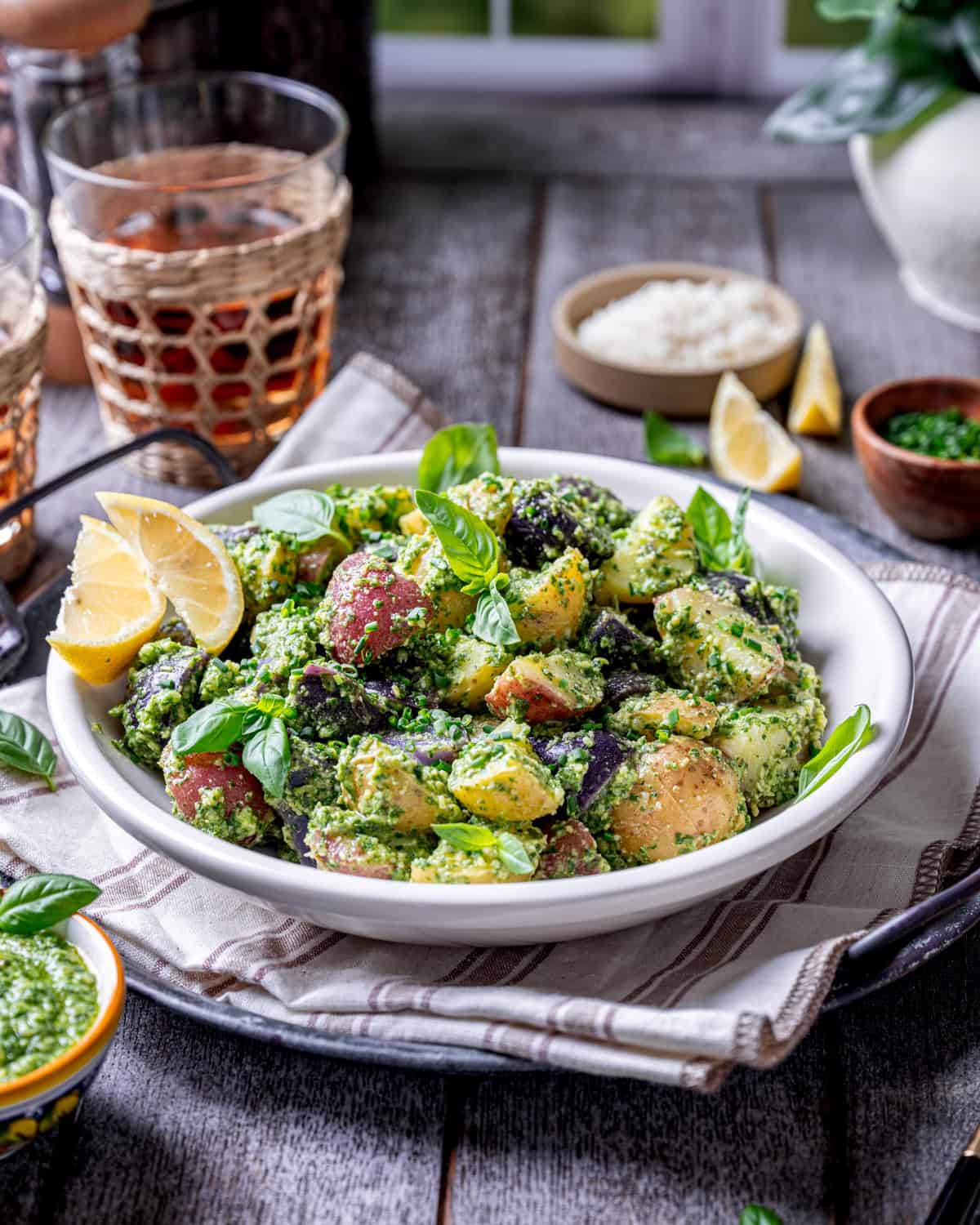 Lemony Basil Pesto Potato Salad (Easy Summer Side)