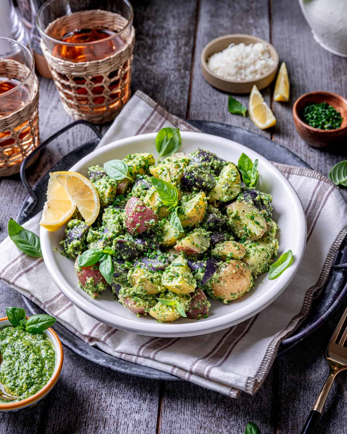 Lemony Basil Pesto Potato Salad (Easy Summer Side)