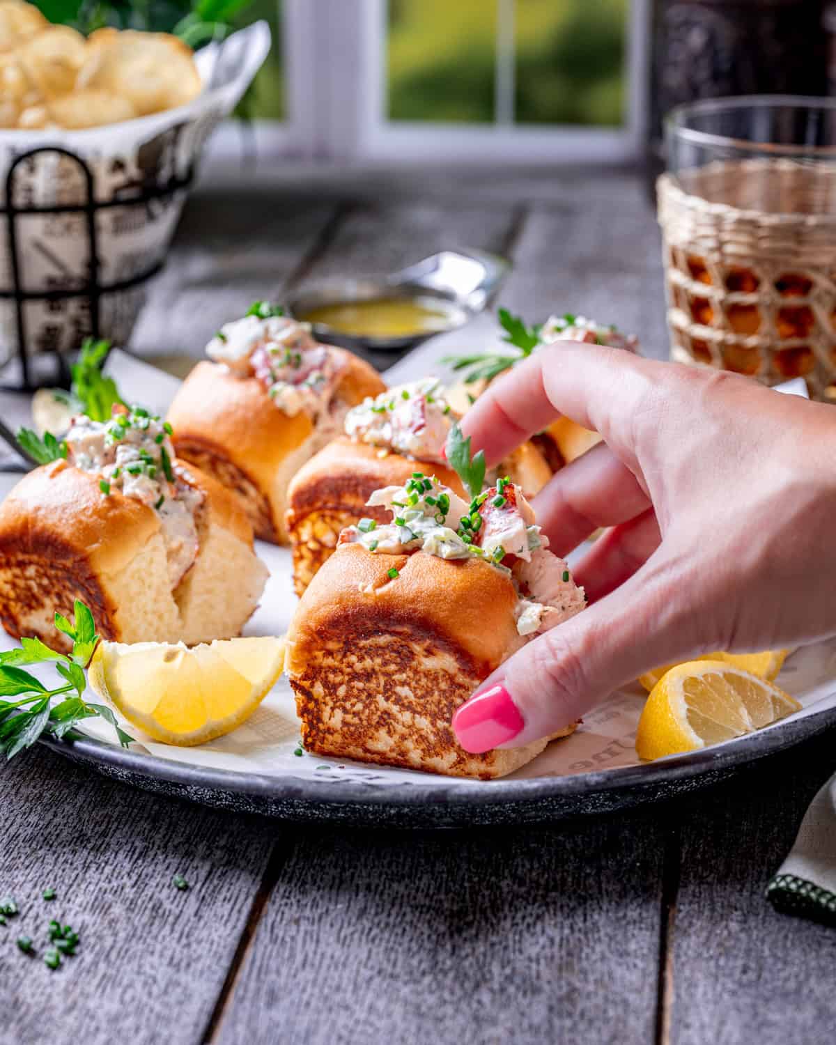 Mini New England Lobster Rolls with Jalapeño Dressing
