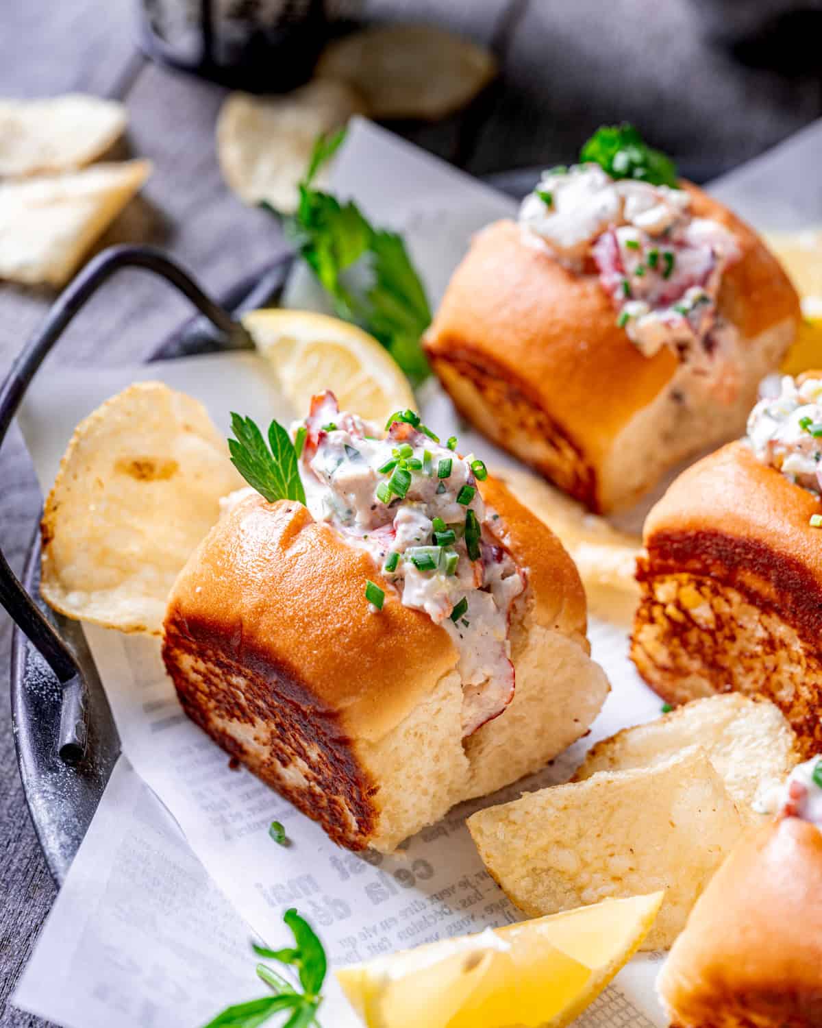 Mini New England Lobster Rolls with Jalapeño Dressing
