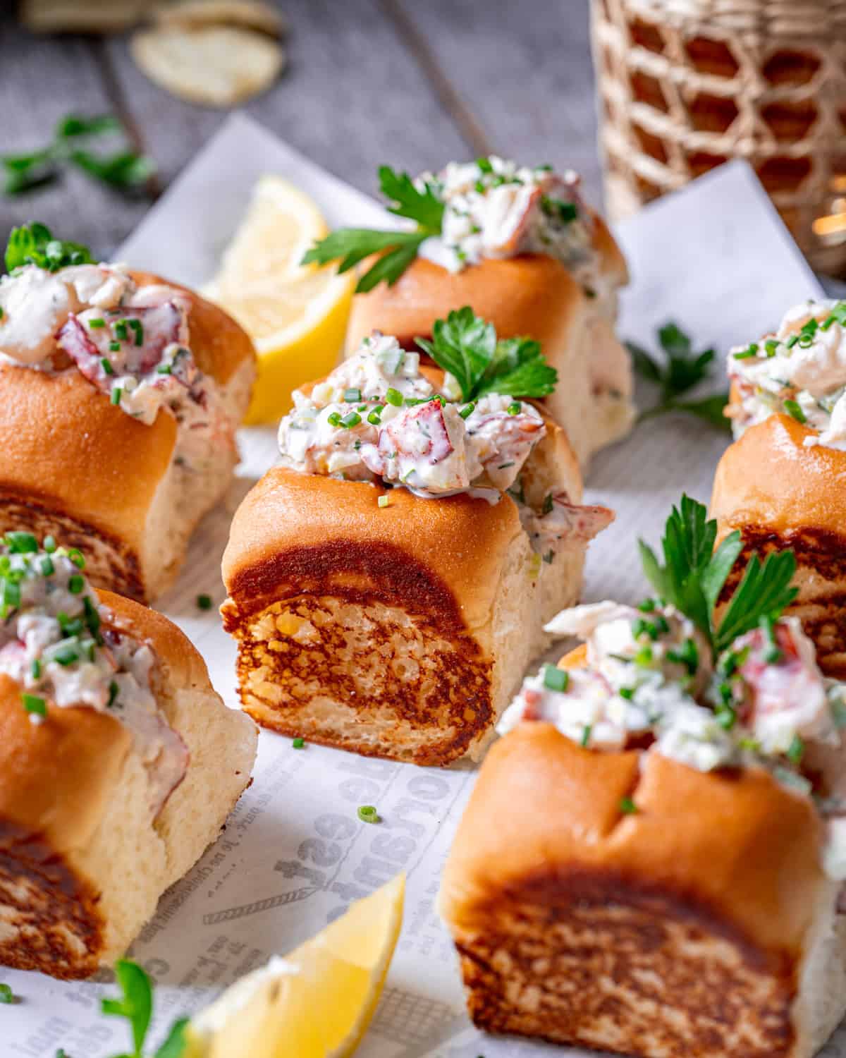 Mini New England Lobster Rolls with Jalapeño Dressing